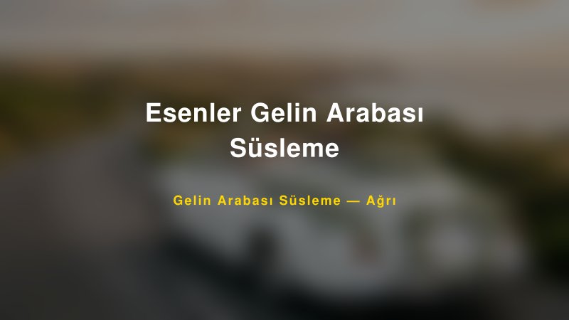 Esenler Gelin Arabası Süsleme ile Trend Gelin Arabası Yazıları ve Konseptleri